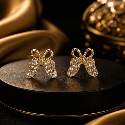 Crystal Butterfly Stud Earrings – Women Fashion Jewelry | Fozia