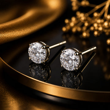Premium Crystal Stud Earrings – Women Fashion Jewelry | Fozia