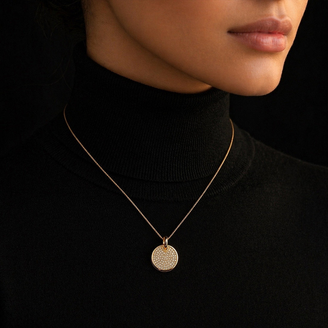 Fozia Crystal Round Pendant Necklace – Women Jewelry Pakistan