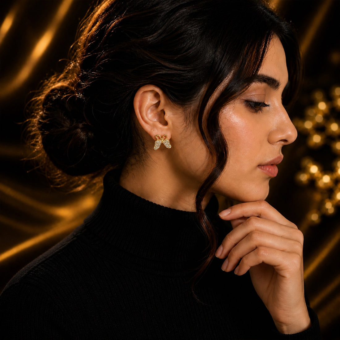 Crystal Butterfly Stud Earrings – Women Fashion Jewelry | Fozia