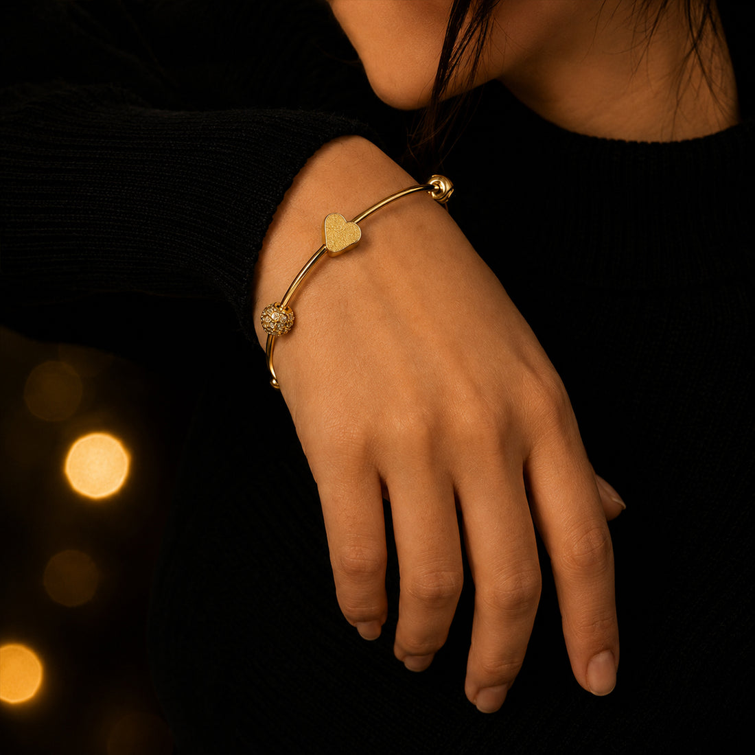 Fozia Crystal Ball Kada Bracelet – Elegant Women Jewelry