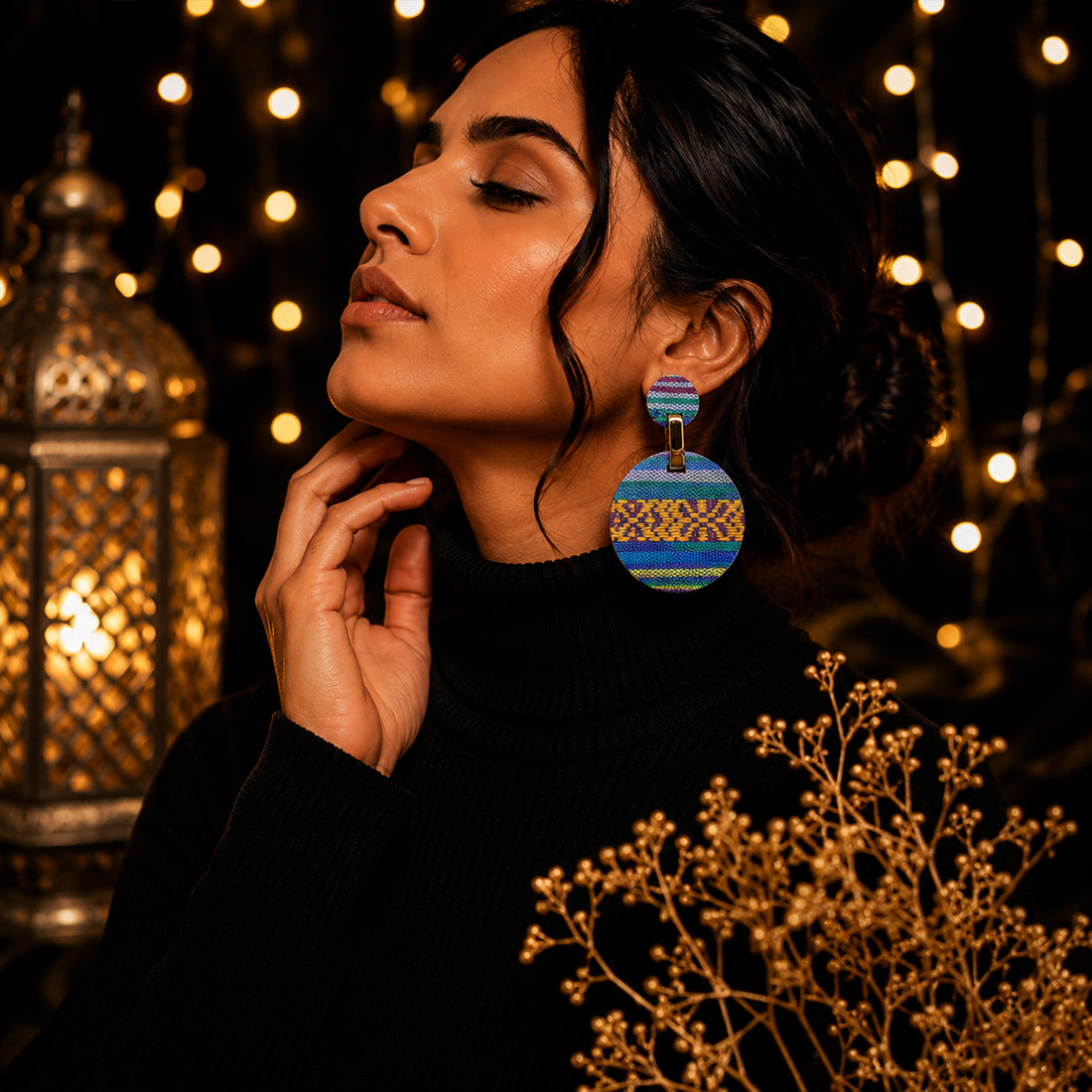 Boho Fabric Earrings – Women Fashion Jewelry | Fozia