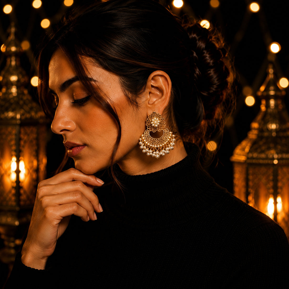 Luxury Chandbali Earrings – Women Fashion Jewellery | Fozia