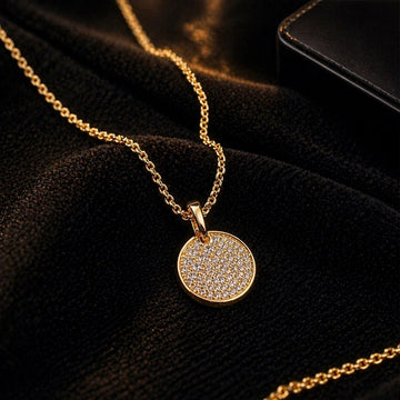 Fozia Crystal Round Pendant Necklace – Women Jewelry Pakistan
