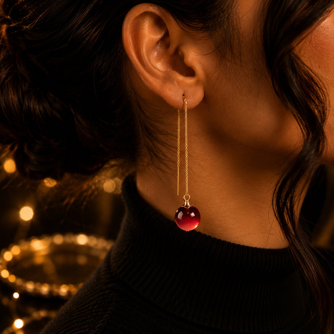 Cherry Drop Earrings – Women Fashion Jewelry | Fozia
