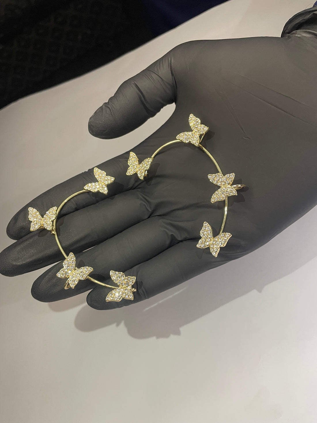Crystal Butterfly Hoop Earrings – Women Fashion Jewelry | Fozia